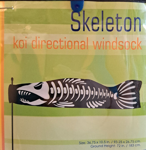 Windgarden Windsock - Skeleton Koi Fish