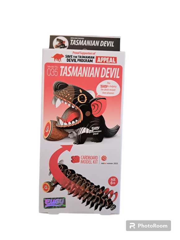 3D Cardboard Model - Tasmanian Devil