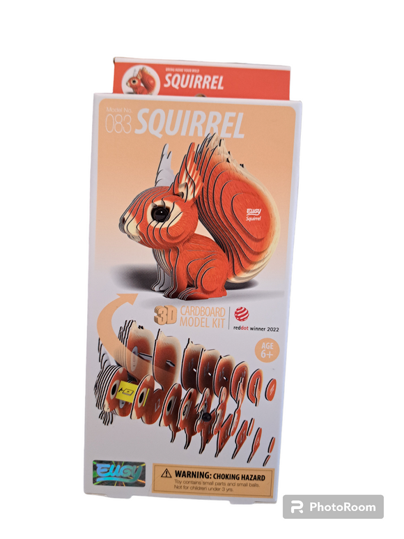 3D Cardboard Model - Squirrel