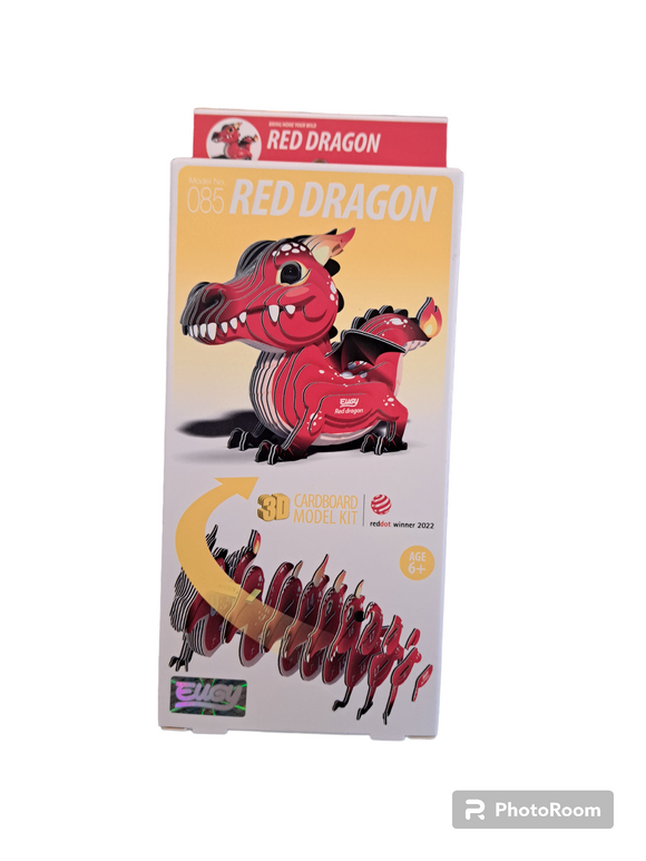 Eugy 3D Cardboard Model Kits - Red Dragon