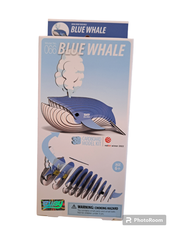 3D Cardboard Model - Blue Whale