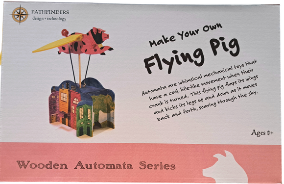 Wooden Automata Series - Flying Pig