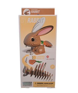 Eugy 3D Cardboard Model Kits - Rabbit