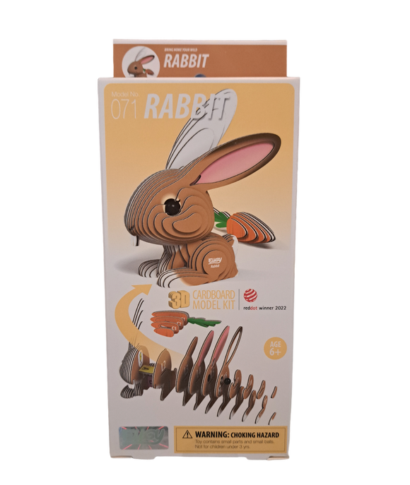 Eugy 3D Cardboard Model Kits - Rabbit