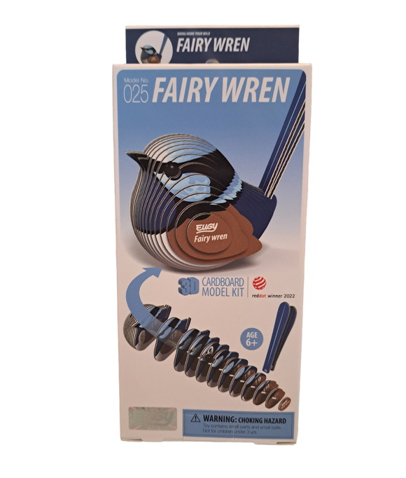 Eugy 3D Cardboard Model Kits - Fairy Wren