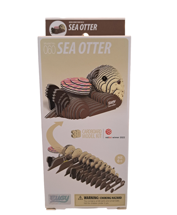 Eugy 3D Cardboard Model Kits - Sea Otter