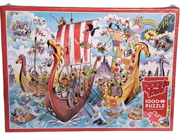 Cobble Hill - Doodle Town - Viking Voyage - 1000pc Puzzle