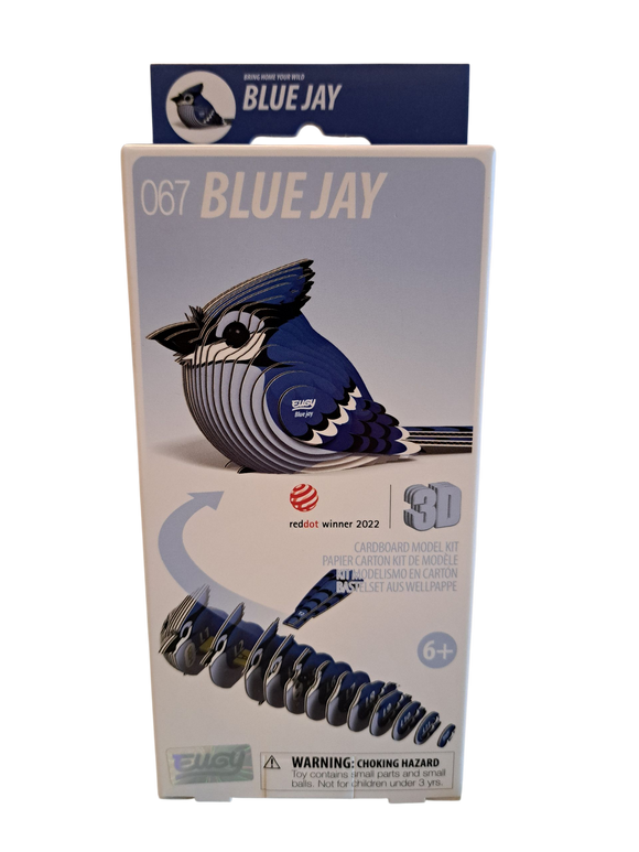 Eugy 3D Cardboard Model Kits - Blue Jay