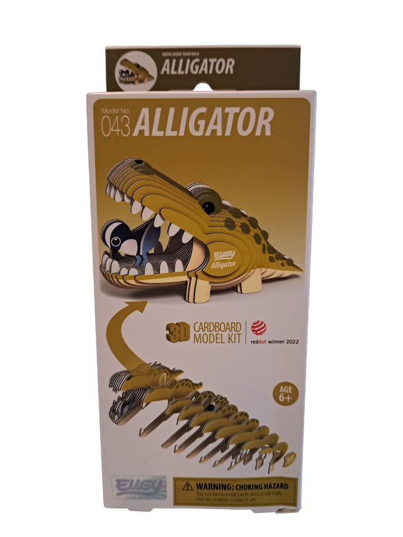 Eugy 3D Cardboard Model Kits - Alligator