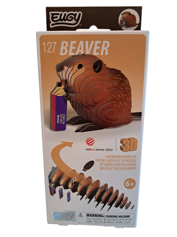 Eugy 3D Cardboard Model Kits - Beaver