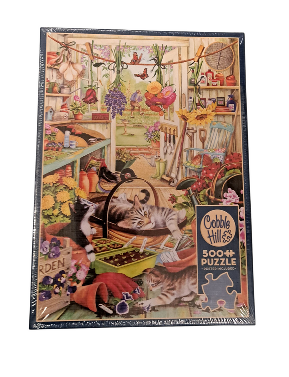 Cobble Hill - 500pc Potting Shed Cats