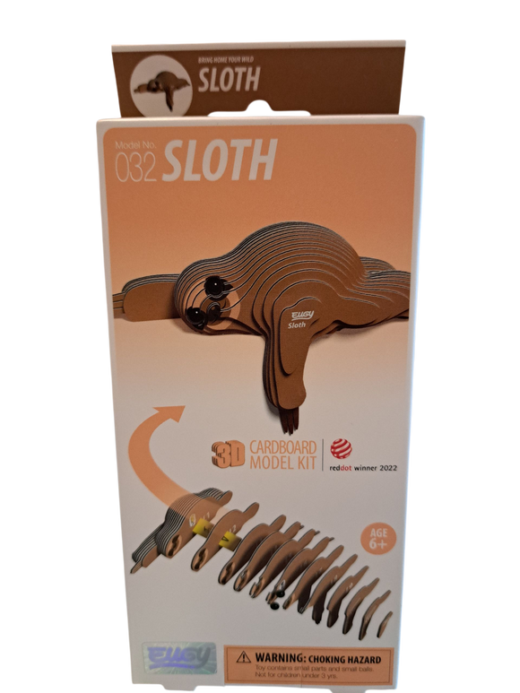 Eugy 3D Cardboard Model Kits - Sloth
