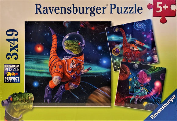 Ravensburger Puzzle 3x49pc Dinosaurs in Space