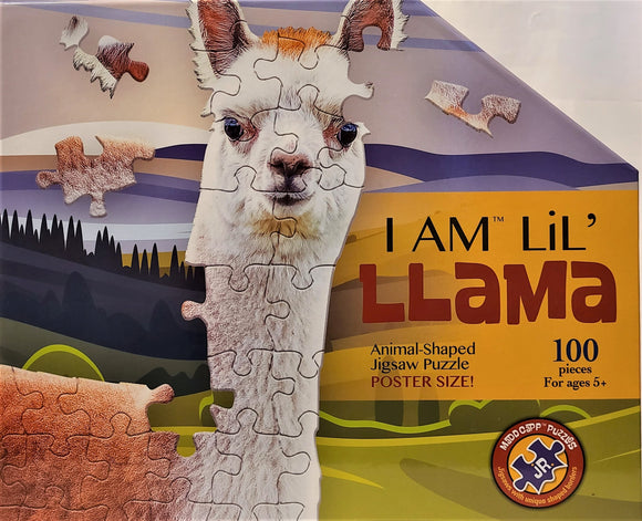 Animal-Shaped 100pc Jigsaw Puzzle - I am Lil' Llama