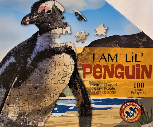 Animal-Shaped 100pc Jigsaw Puzzle - I am Lil' Penguin