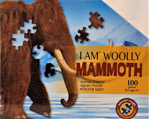 Animal-Shaped 100pc Jigsaw Puzzle - I am Wooly Mammoth