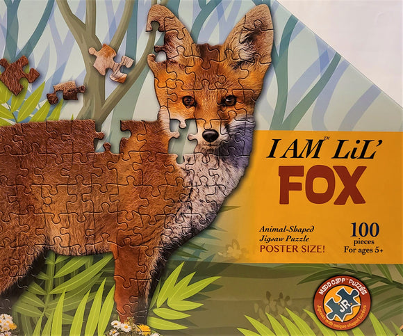 Animal-Shaped 100pc Jigsaw Puzzle - I am Lil' Fox