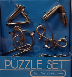 Blue Wire Puzzle Set