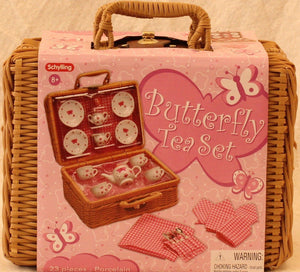 Butterfly Tea Set with Basket 23pcs