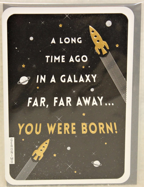 The Art File Birthday Card - Galaxy Far, Far Away
