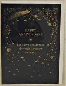 The Art File Anniversary Card - Stars and Planets