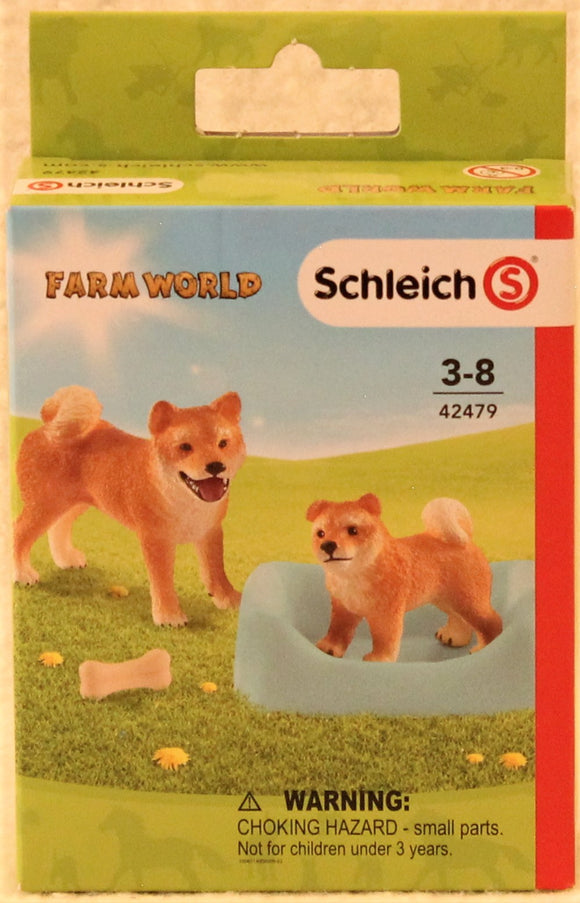 Schleich Farm World - Shiba Inu Mother and Puppy