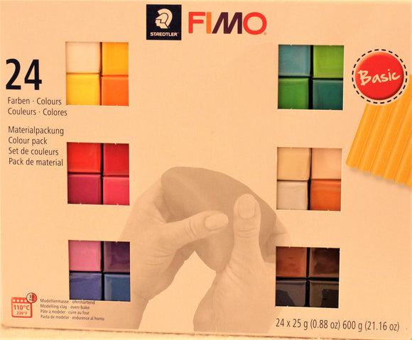 Fimo 24pc Basic Colours