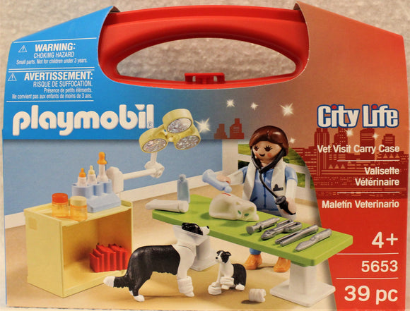 Playmobil - City Life 5653 Valisette Vétérinaire et Animaux