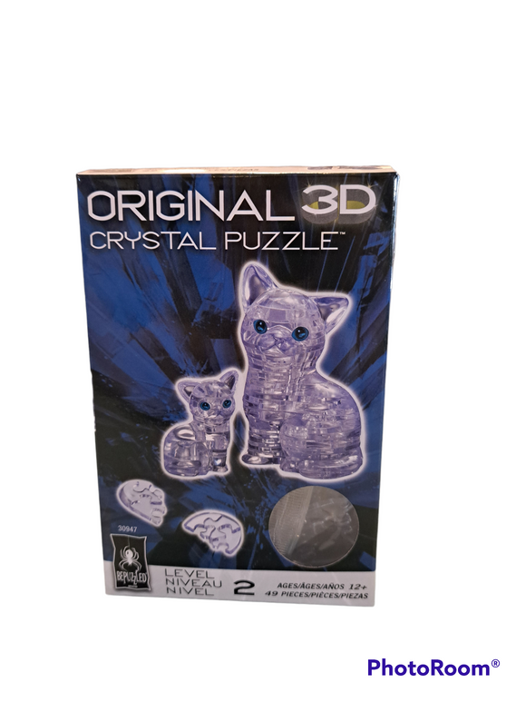 3D Crystal Puzzle - Cats