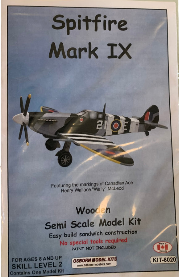 Spitfire Mark IX wooden model kit